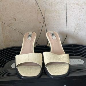 White Zara sandals